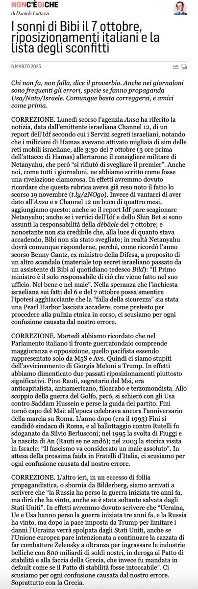 luttazzi oggi sul fq (fra le chicche: diede una notizia 4 mesi prima dell'ansa) #giornalismoitaliano