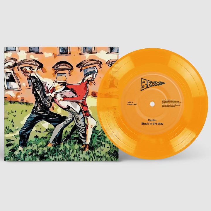 Available from tomorrow (March 7th) TWO NEW UNRELEASED BEAK&gt; SONGS from the &gt;&gt;&gt;&gt; Album sessions. Ltd to 900 copies on orange vinyl all profits go to the charity WAR CHILD.

A) Stuck In The Way
B) Poundland Aquaman 

friendlyrecordings.bandcamp.com/music