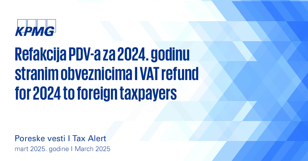 Zakon o PDV-u dozvoljava stranim obveznicima refakciju PDV-a obračunatog na isporuke dobara i pružanje usluga u Srbiji. #taxalert bit.ly/43oAo7t