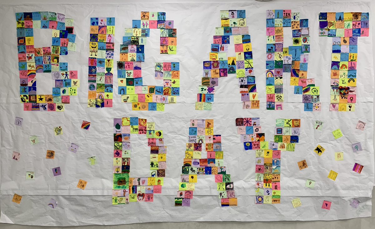 This YAM at Cullen we celebrate Big Art Day with our “BIG ART out of LITTLE ART” display! Our cub artists and staff created post-it note art during art class the past several weeks that was all then gathered together for a school wide mural. #bigartday25 <a href="/HaysFineArts/">Hays CISD Fine Arts</a> <a href="/TXarted/">TAEA</a>