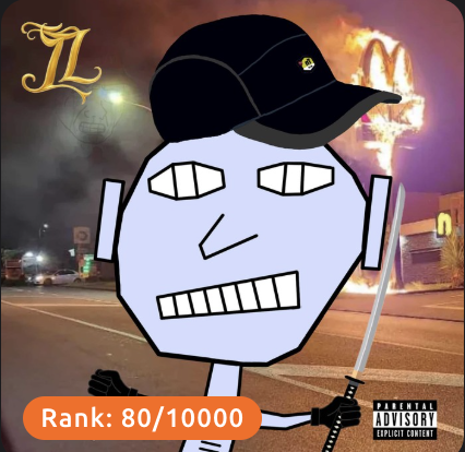 Thanks <a href="/MnYPnK1/">MnYPnK</a> for the WL. The <a href="/1312_NFT/">Trench Lords NFT</a> are very cool. Smooth mint and cheap AF.

Here's my rarest rank reveal!