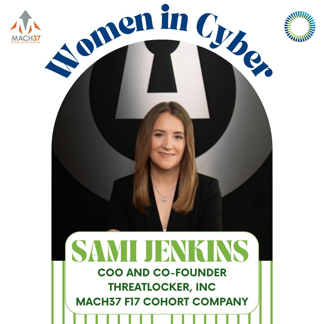 MACH37 (@mach37cyber) on Twitter photo Women in Cyber: Meet Sami Jenkins, COO of <a href="/ThreatLocker/">ThreatLocker</a>, a MACH37 F17 company!
Her leadership is shaping the future of endpoint security, proving that innovation and protection go hand in hand.
#WomenInCyber #CyberSecurity #ZeroTrust #Leadership Women in Cyber: Meet Sami Jenkins, COO of <a href="/ThreatLocker/">ThreatLocker</a>, a MACH37 F17 company!
Her leadership is shaping the future of endpoint security, proving that innovation and protection go hand in hand.
#WomenInCyber #CyberSecurity #ZeroTrust #Leadership