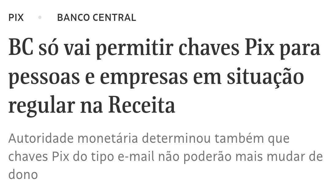 Caramba.
Essa medida é inconstitucional.
Chave PIX é para todos.
A Receita Federal que se vire com o devedor...
