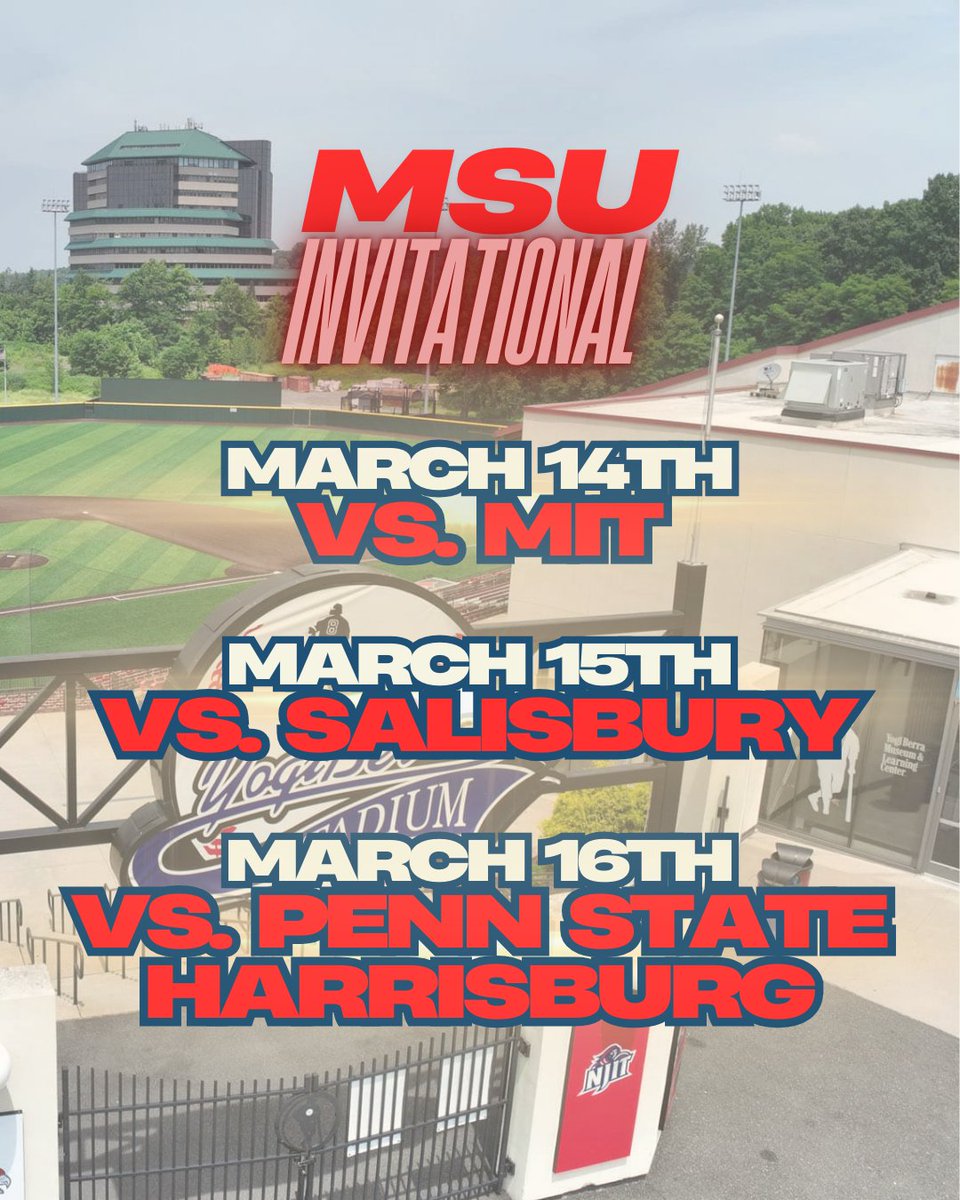 Next weekend Montclair Baseball has a stellar lineup of matchups that will directly support the Museum! Come cheer on the Red Hawks as they host MIT, Salisbury University and Penn State Harrisburg for a full slate of college baseball.