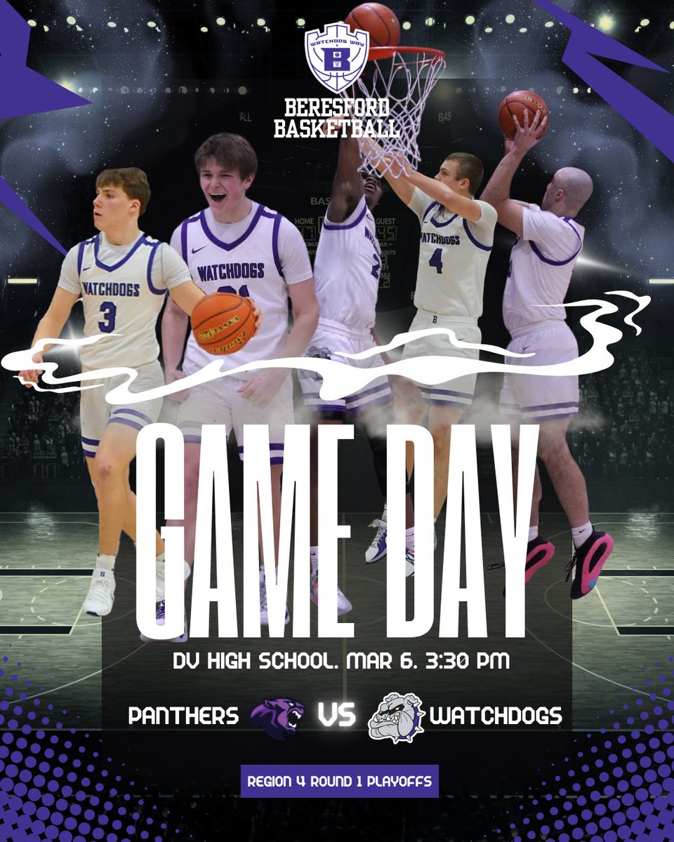 ⚠️🔥🚨GAMEDAY🚨🔥⚠️

🆚 Dakota Valley Panthers
🏟 Dakota Valley High School 
🟣 Varsity Team - 3:30 pm

⭐️Region 4 Round 1 Playoffs⭐️

#GoWatchdogs #WatchDogWay #FAMILY #Brotherhood #SDPreps