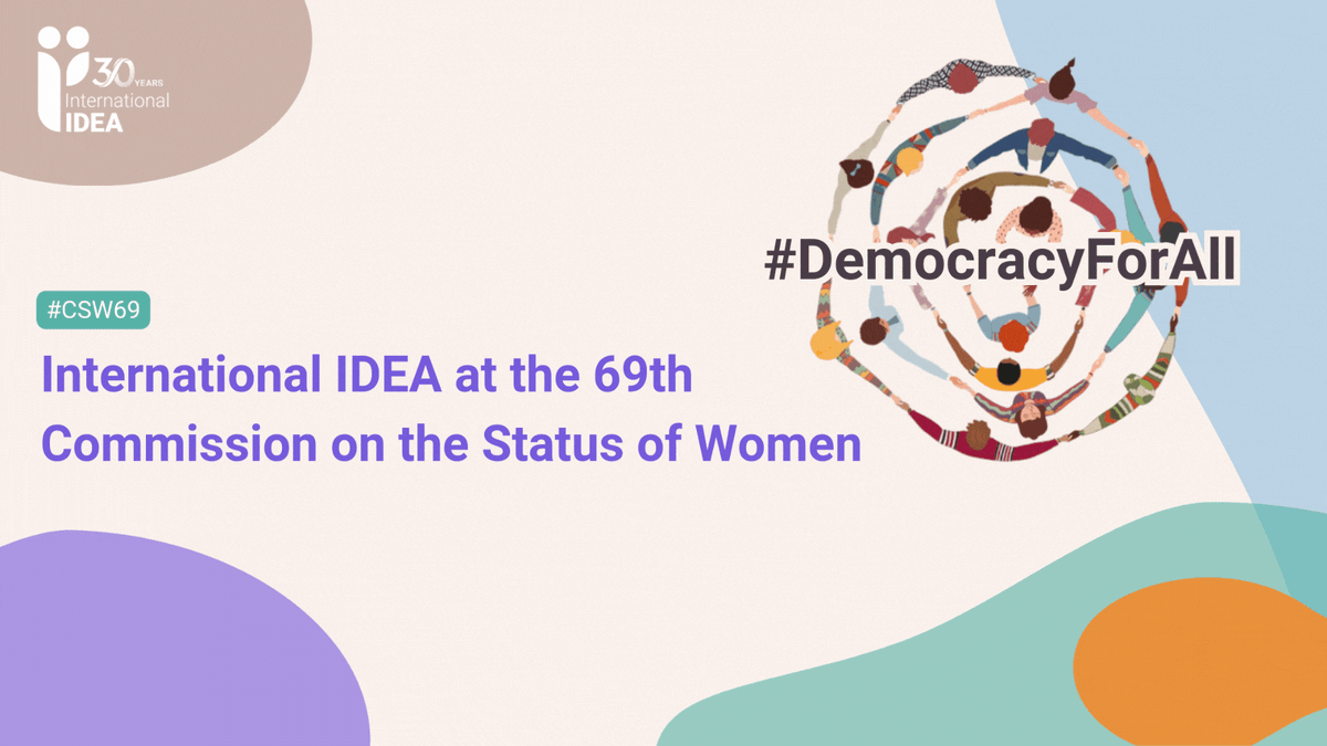 International IDEA @ the UN (@iidea_un) on Twitter photo 📣 At #CSW69, <a href="/Int_IDEA/">International IDEA</a> will advocate—through statements, analysis, and events—for gender equality and the empowerment of women and girls as essential to vibrant and inclusive democracies. Know more here🔗idea.int/news/internati… 📣 At #CSW69, <a href="/Int_IDEA/">International IDEA</a> will advocate—through statements, analysis, and events—for gender equality and the empowerment of women and girls as essential to vibrant and inclusive democracies. Know more here🔗idea.int/news/internati…