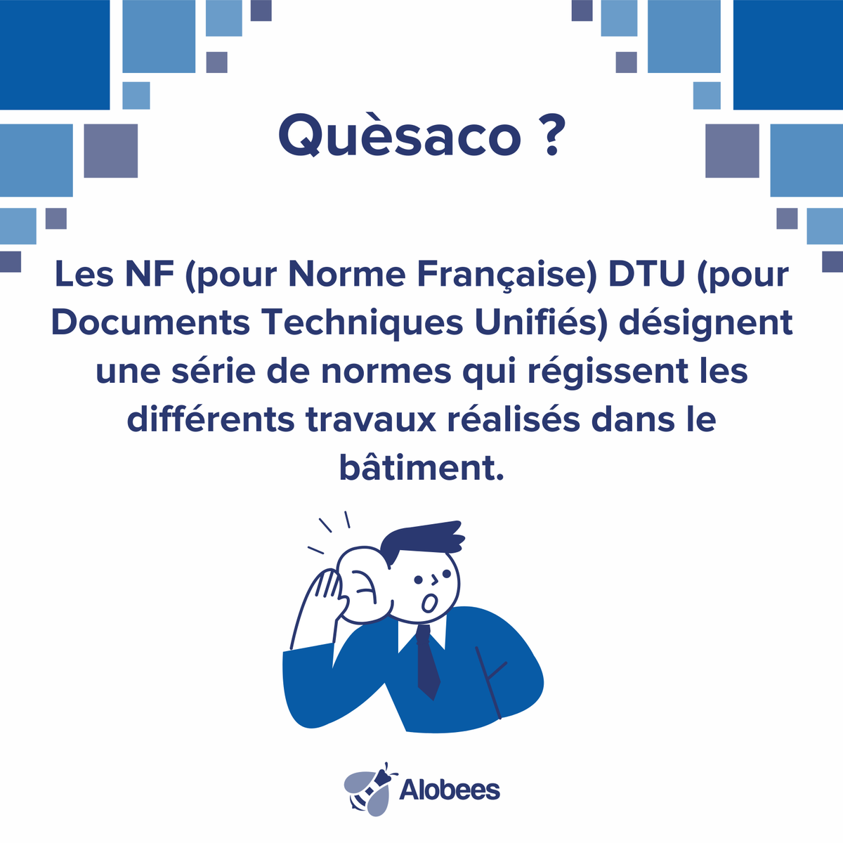 alobees's tweet photo. Les Documents Techniques Unifiés (DTU) sont essentiels pour garantir la bonne exécution des travaux.

Bonne nouvelle : nous avons préparé un article spécialement conçu pour vous expliquer les NF DTU et leur importance dans vos projets.

Rendez-vous ici : https://t.co/IjWOwVELJT https://t.co/8QM52KLK67