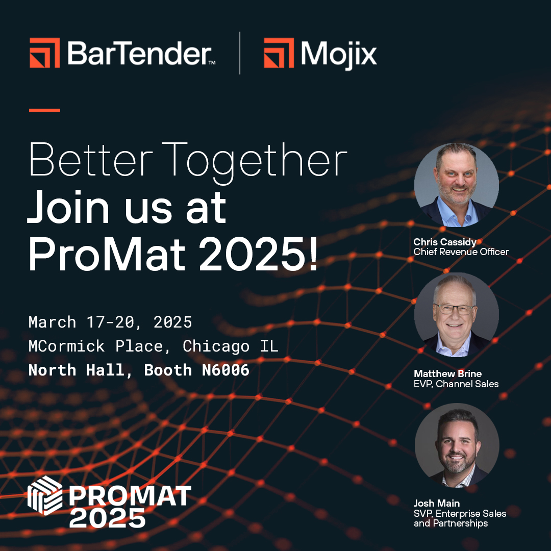 We're excited to be an exhibitor at #ProMat2025! 🙌 Visit booth N6006 to see how BarTender and Mojix work together to build more resilient supply chains. Attend our live demo for a chance to win Bose QuietComfort Headphones! <a href="/poweredbymhi/">MHI</a> #Supplychain #BarTendersoftware #Mojix