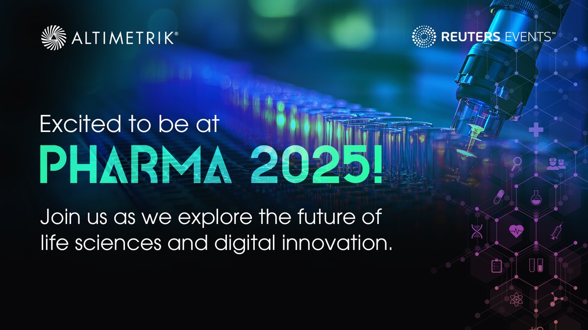 Altimetrik is heading to Pharma 2025! 
Join us April 9-11 in Barcelona as we connect with 1200+ leaders shaping the future of pharma. Meet us at Booth 27 to explore how digital business enhances patient care &amp; pharma operations.
Register now: ow.ly/u2Wo50VbMF9