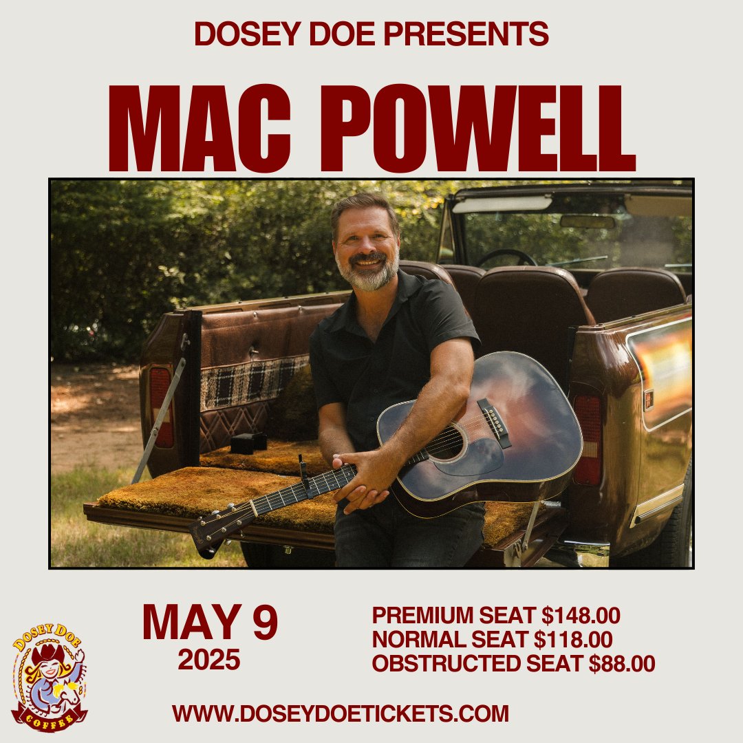 Excited to play at The Big Barn in The Woodlands, TX on May 9! Tickets on sale now. See you soon! doseydoetickets.com/shows/3853