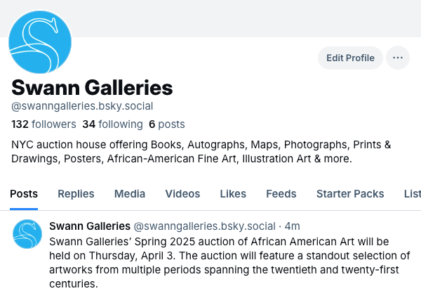 Swann Galleries tweet media