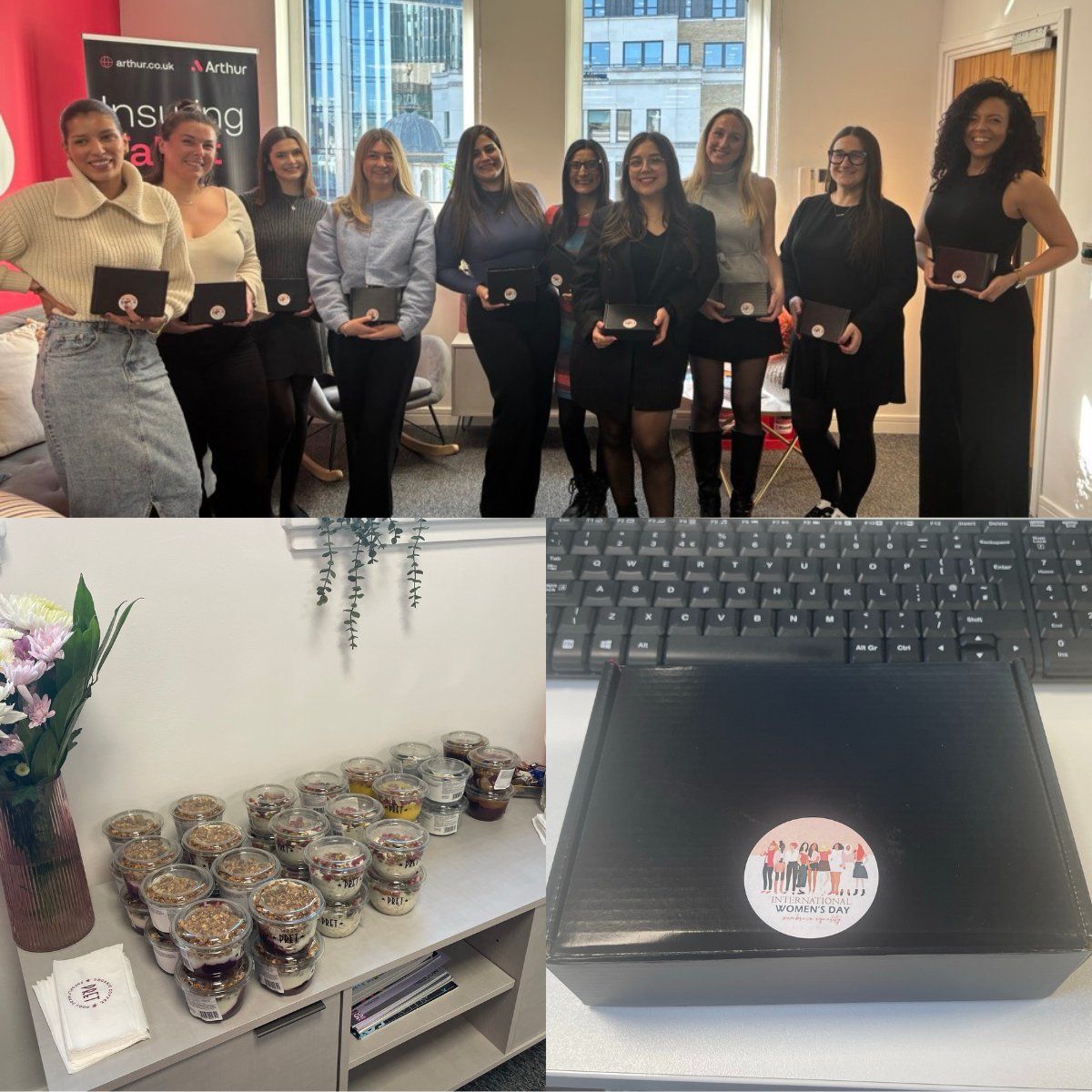 To celebrate #IWD2025, #TeamArthur came together over breakfast today to hear from Vicki Filer, one of our Divisional Directors to learn valuable insights &amp; practical actions to inspire #TeamArthur to #AccelerateAction for gender equality across Arthur &amp; the #insurance industry