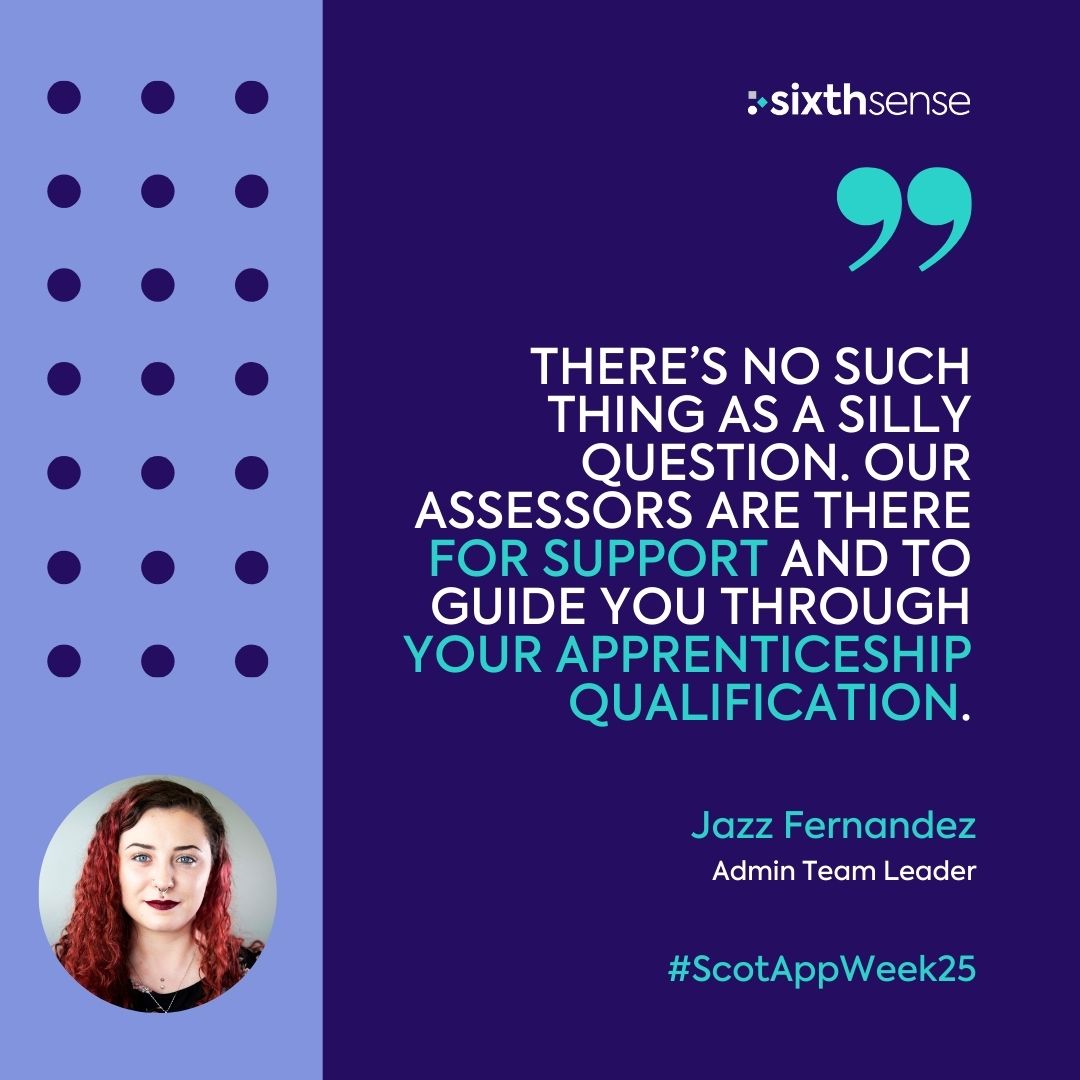 6SenseTraining's tweet image. 👏 Next up for our best advice series is our Admin Team Leader, Jazz! 👏

Discover more and get started with a Sixth Sense Training #apprenticeship here: sixthsense.scot/apprenticeships

#ScotAppWeek25 #MadeForBusiness #advice #goodadvice #business #skills #support #scotland