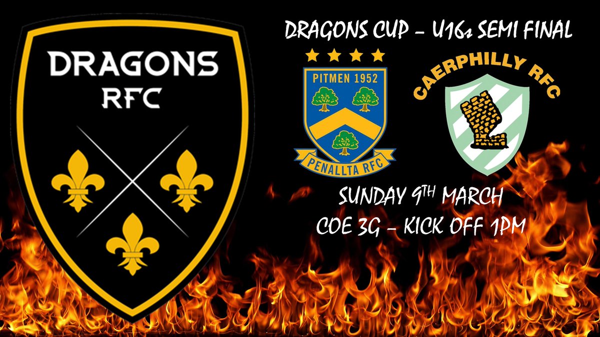 Penallta RFC (@penalltarugby1) on Twitter photo This week's club fixtures...
Our Troopers play host to table topping <a href="/CardiffMetRFC/">Cardiff Met RFC</a> Athletic in the only seniors game this weekend. Then our M&Js on Sunday with the pick of the bunch our U16s playing their <a href="/dragonsrfc/">Dragons RFC π</a> Cup Semi final against <a href="/caerphillyrugby/">Caerphilly Rugby Football Club</a> U16s at the CoE ππ This week's club fixtures...
Our Troopers play host to table topping <a href="/CardiffMetRFC/">Cardiff Met RFC</a> Athletic in the only seniors game this weekend. Then our M&Js on Sunday with the pick of the bunch our U16s playing their <a href="/dragonsrfc/">Dragons RFC π</a> Cup Semi final against <a href="/caerphillyrugby/">Caerphilly Rugby Football Club</a> U16s at the CoE ππ