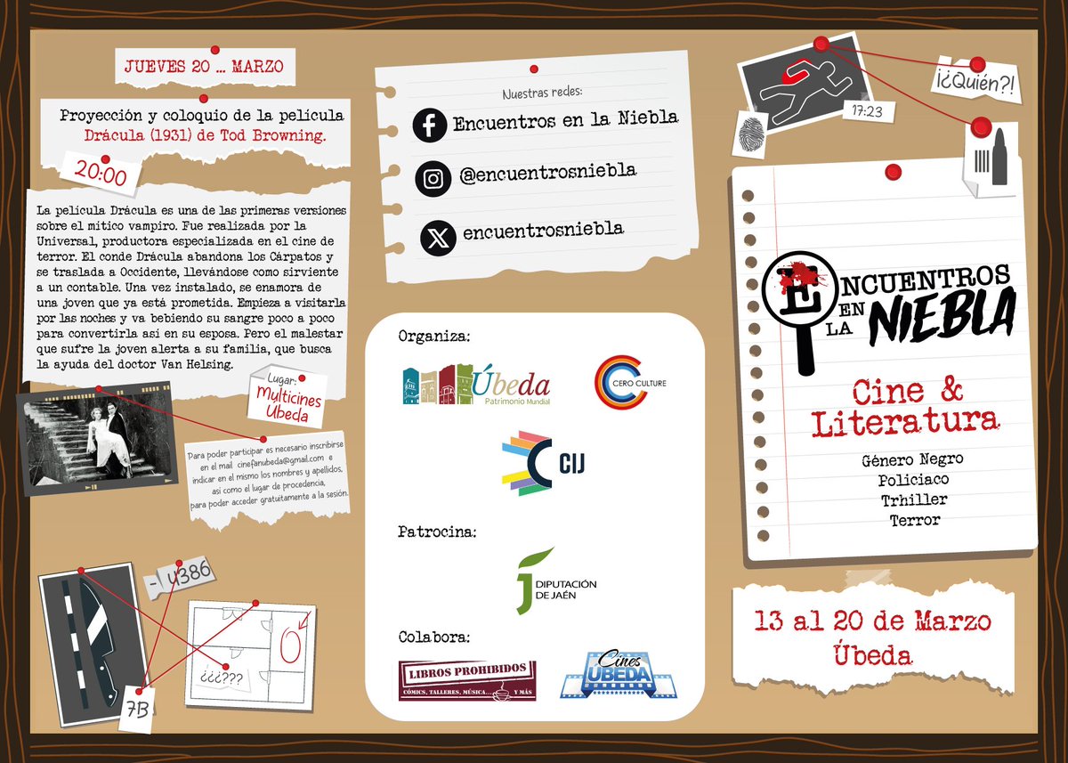 👉Programa completo de la II edición de Encuentros en la Niebla .

🔗Toda la información pinchando en las imágenes.

#encuentrosenlaniebla  #novelanegra #thriller #suspense #terror #literatura