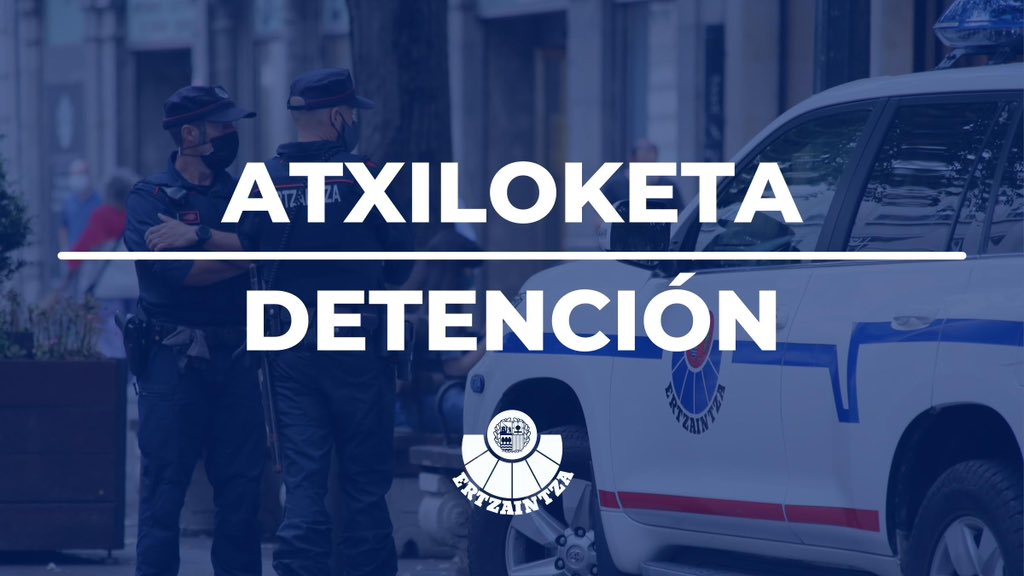 👮‍♂️🚔👮Beldurra erabiliz #Trapagaran-en egindako lapurreta baten ustezko egileetako bat atxilotu dugu

👉 irekia.eus/seg/9CY

👮‍♂️🚔👮 Detenido en #Trapagaran uno de los presuntos autores de un robo con intimidación