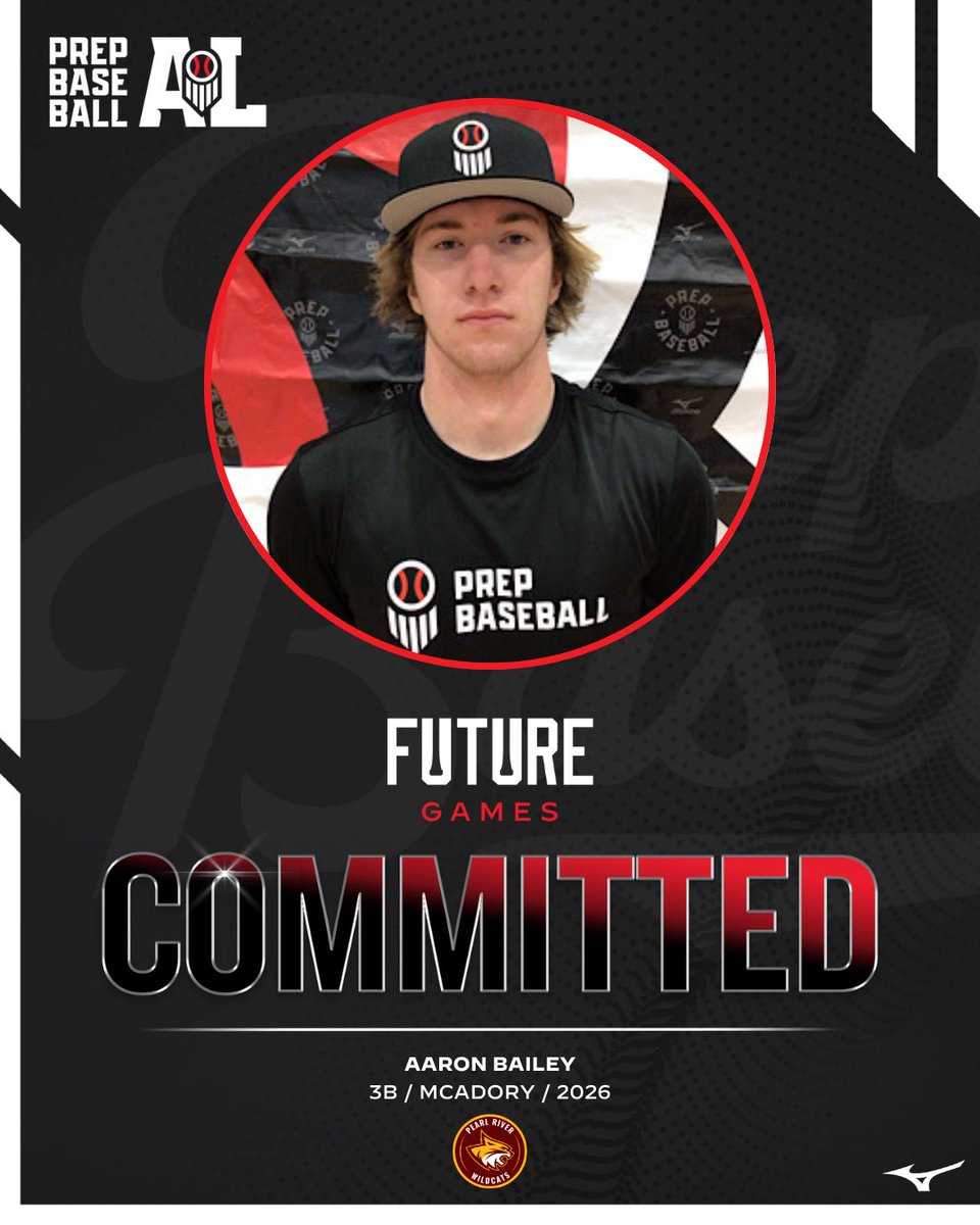 Prep Baseball Alabama (@prepbaseballal) on Twitter photo ‘26 3B Aaron Bailey (<a href="/AaronBailey48/">Aaron_Bailey48</a>; <a href="/McAdoryBSBL/">McAdory Baseball</a>) has committed to <a href="/PRCC_Baseball/">Pearl River Baseball</a>.
+ The eighth #TeamAlabama member to commit from the #PBFG24.
📋 2026 BOARD: tinyurl.com/52s8t5n7
👤 PROFILE: tinyurl.com/yccrefpx ‘26 3B Aaron Bailey (<a href="/AaronBailey48/">Aaron_Bailey48</a>; <a href="/McAdoryBSBL/">McAdory Baseball</a>) has committed to <a href="/PRCC_Baseball/">Pearl River Baseball</a>.
+ The eighth #TeamAlabama member to commit from the #PBFG24.
📋 2026 BOARD: tinyurl.com/52s8t5n7
👤 PROFILE: tinyurl.com/yccrefpx