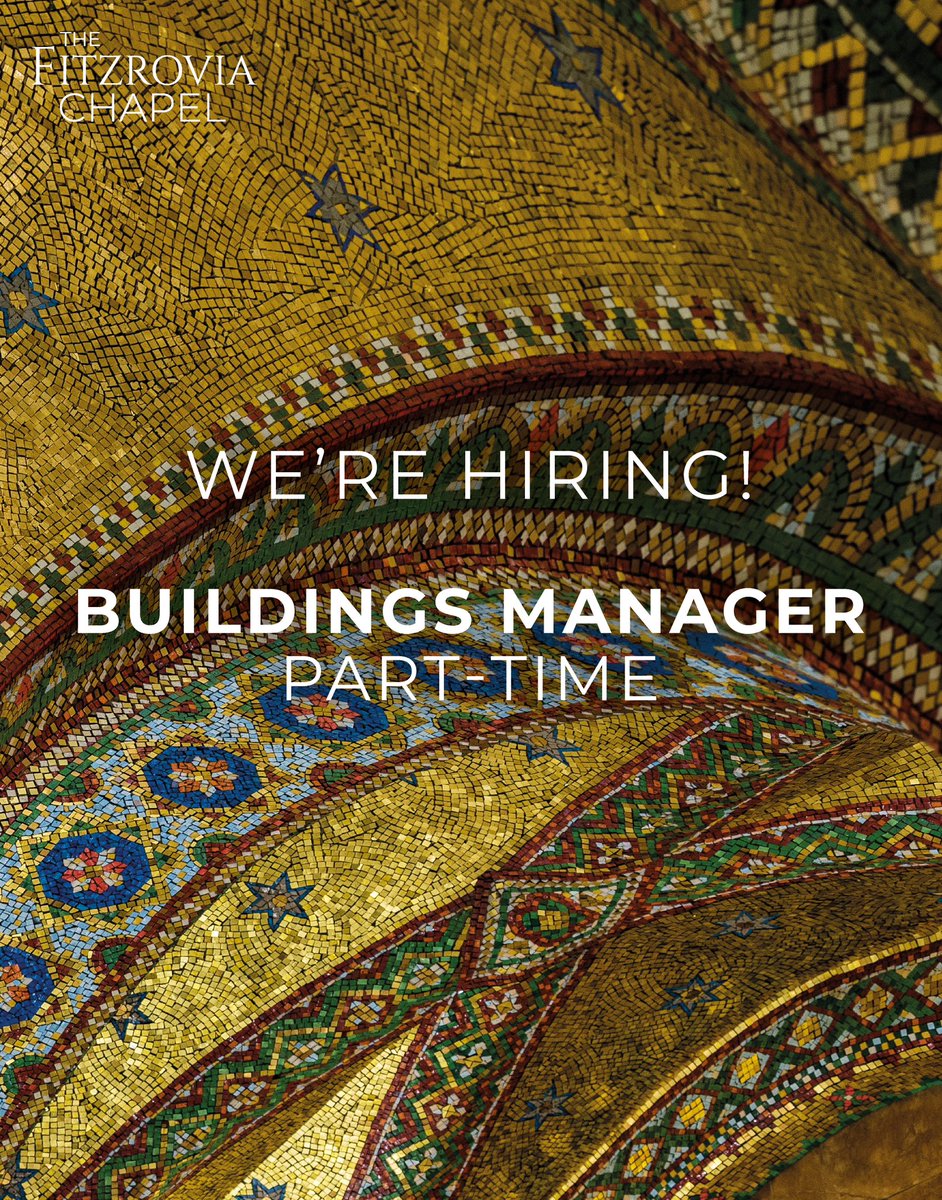 We're also seeking a buildings manager to help look after this exceptional space fitzroviachapel.org/were-seeking-a…