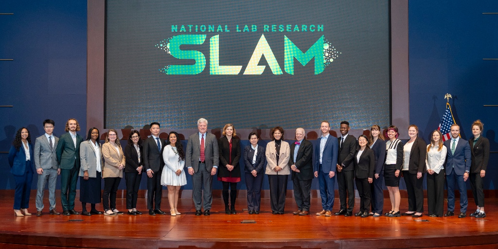 Fermilab's tweet image. Congratulations to Fermilab’s Karolina Wresilo for winning the Scientific Discovery award at #NLSLAM25! 🏆 Missed the #NationalLabSLAM? Catch all the exciting presentations from finalists representing each of the @ENERGY National Laboratories at nlresearchslam.org.