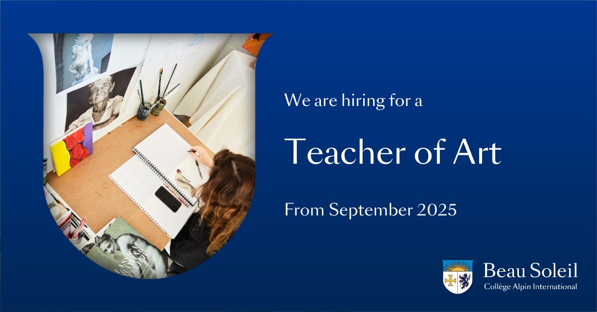 BeauSoleil_ch's tweet image. We're #hiring
As a Teacher of Art, you’ll be part of a vibrant and creative community that nurtures both artistic talent and personal growth.
Find out more information here 👉beausoleil.ch/teacher-of-art
#cabslife #careeropportunity #Villars