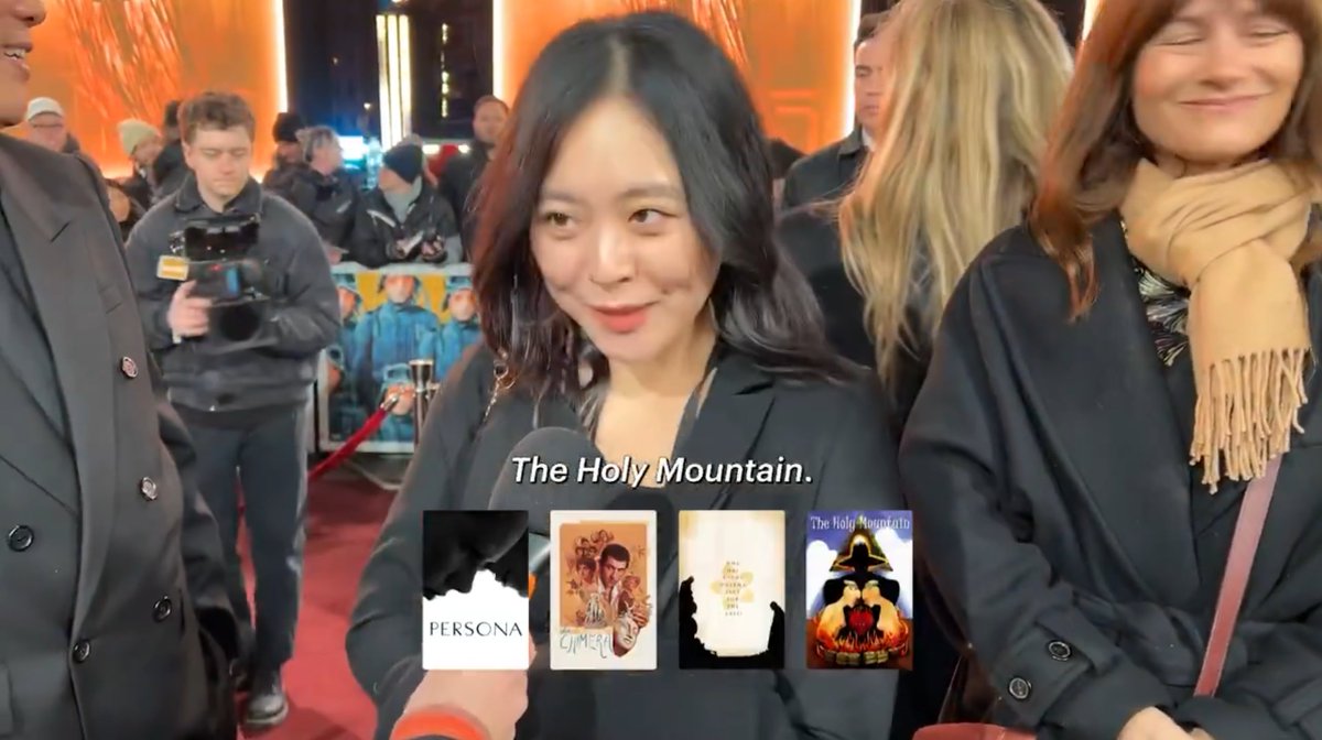 샤론 최 최애 영화 4편 페르소나 (1966) 키메라 (2023) 달마가 동쪽으로 간 까닭은? (1989) 홀리 마운틴 (1973) (@letterboxd)Translate post