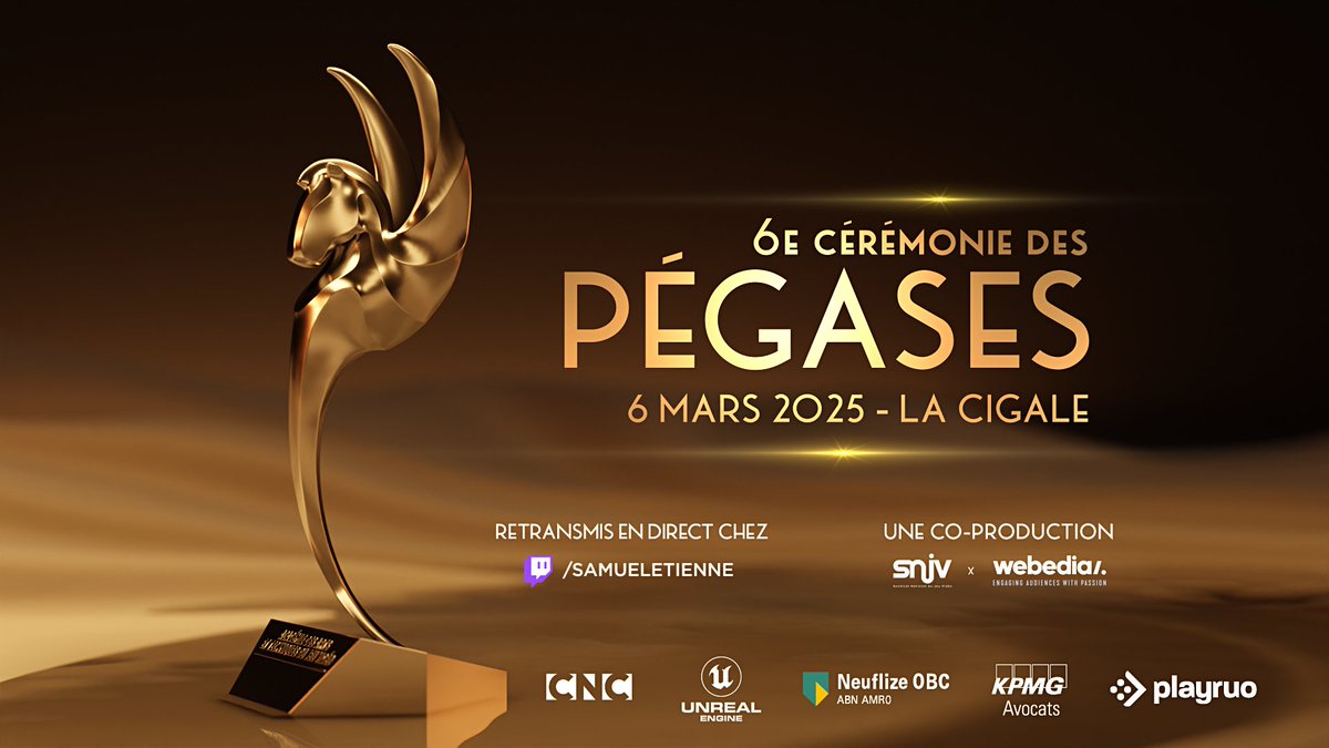 Venez assister à la cérémonie des  #Pégases2025 ce soir dès 20h !
Nous sommes fiers de vous annoncer que <a href="/DarkHoursGame/">Dark Hours 👻 OUT NOW ⭐</a> sera présent aux côtés de <a href="/MSFSofficial/">Microsoft Flight Simulator✈️</a> et de <a href="/HideTheCorpseVR/">Hide The Corpse</a> dans la catégorie "Meilleure innovation technologique" 🤩

📺  twitch.tv/samueletienne?…