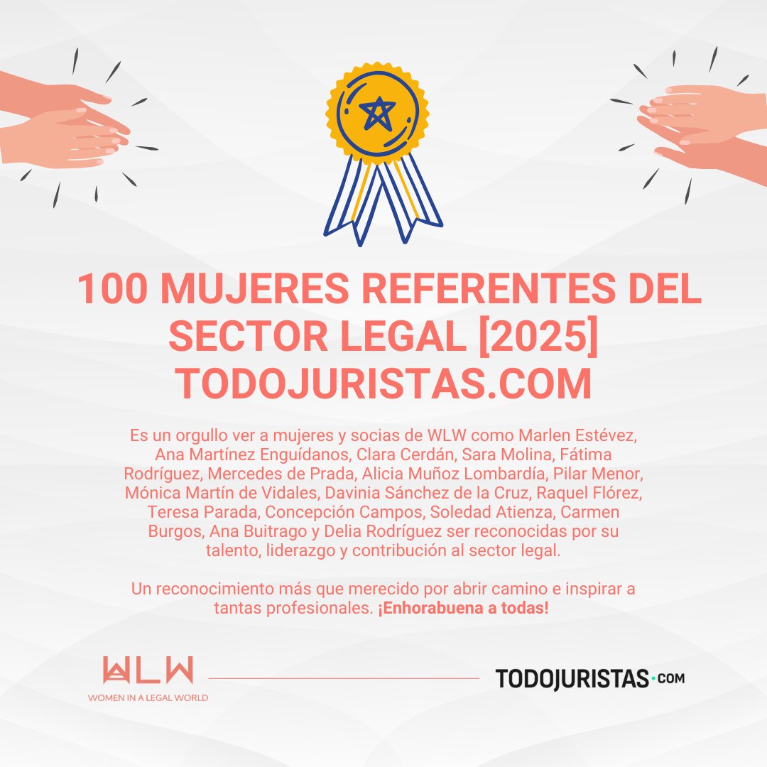 Women in a Legal World (@womenlegalw) on Twitter photo 🥳 #Reconocimiento <a href="/todojuristas/">Todojuristas.com</a> 🏅
Es un orgullo ver a mujeres y socias de WLW | Women in a Legal World ser reconocidas por su talento, liderazgo y contribución al sector legal. 🥳 #Reconocimiento <a href="/todojuristas/">Todojuristas.com</a> 🏅
Es un orgullo ver a mujeres y socias de WLW | Women in a Legal World ser reconocidas por su talento, liderazgo y contribución al sector legal.