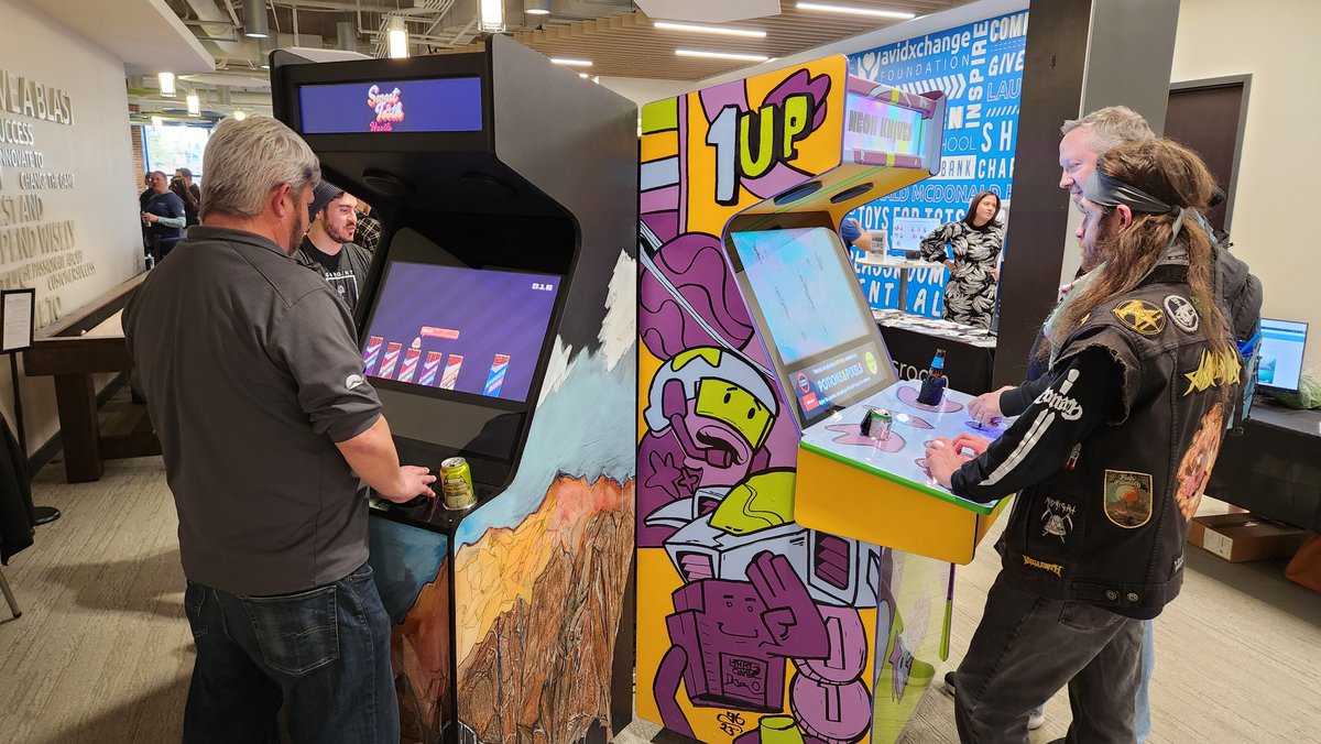 Our Indie ArtCade units are getting tons of love at <a href="/AvidXchange/">AvidXchange, Inc.</a>! 🎮

More ArtCades are coming to #cltSHOUT (April 4-20), featuring classic games &amp; stunning new artwork by:
🎨 <a href="/lovoniaparks/">Lo'Vonia Parks</a> <a href="/dapdesignz/">✨Dom The Designer ✨</a> @dylanbannisterart @dammit_wesley

#ArtCade #IndieGames #ClassicGaming