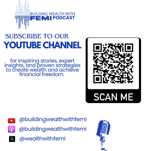wealthwithfemi's tweet image. Stay connected and never miss an episode! 📲 Scan the QR code to subscribe in just a few clicks and be part of the journey. Let’s build wealth together! 💰🎙️ #HowToSubscribe #PodcastFamily #FemiRogers #BuildingWealthWithFemi #StayTuned