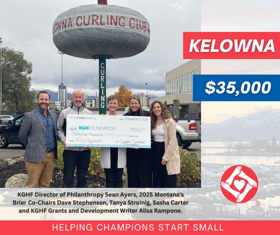 Sandra Schmirler Foundation (@sandraschmirler) on Twitter photo Kelowna’s curling community knows the power of giving back! 🥌 With a $35,000 grant to <a href="/kghfoundation/">KGH Foundation</a>, you're helping bring a Giraffe OmniBed Carestation to Kelowna General, giving tiny champions the best start possible. Thank you for making it possible! 🌄👶 #ChampionsStartSmall Kelowna’s curling community knows the power of giving back! 🥌 With a $35,000 grant to <a href="/kghfoundation/">KGH Foundation</a>, you're helping bring a Giraffe OmniBed Carestation to Kelowna General, giving tiny champions the best start possible. Thank you for making it possible! 🌄👶 #ChampionsStartSmall