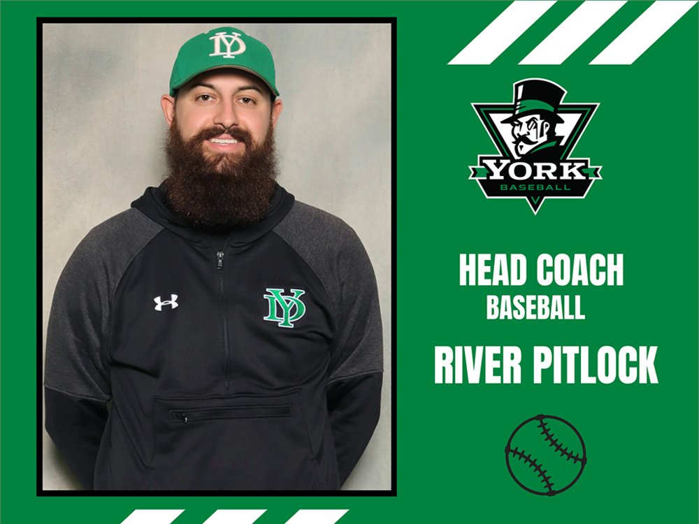 ⚾ York High School Announces River Pitlock as the New Head Baseball Coach!

Coach Pitlock brings a deep passion for the game, a commitment to developing student-athletes, and a vision to elevate the program!

📰: vist.ly/3mwn7xy