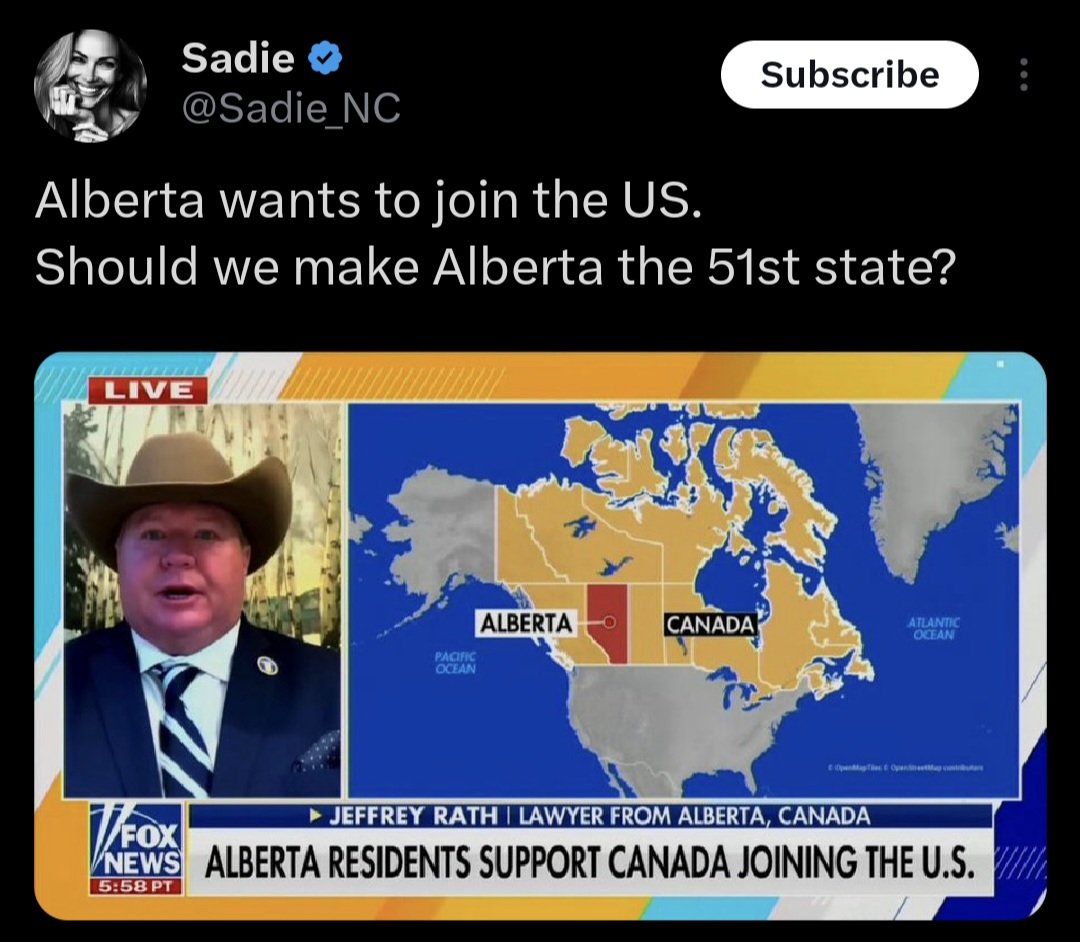 Alberta, USA!  If you agree share, share, share!