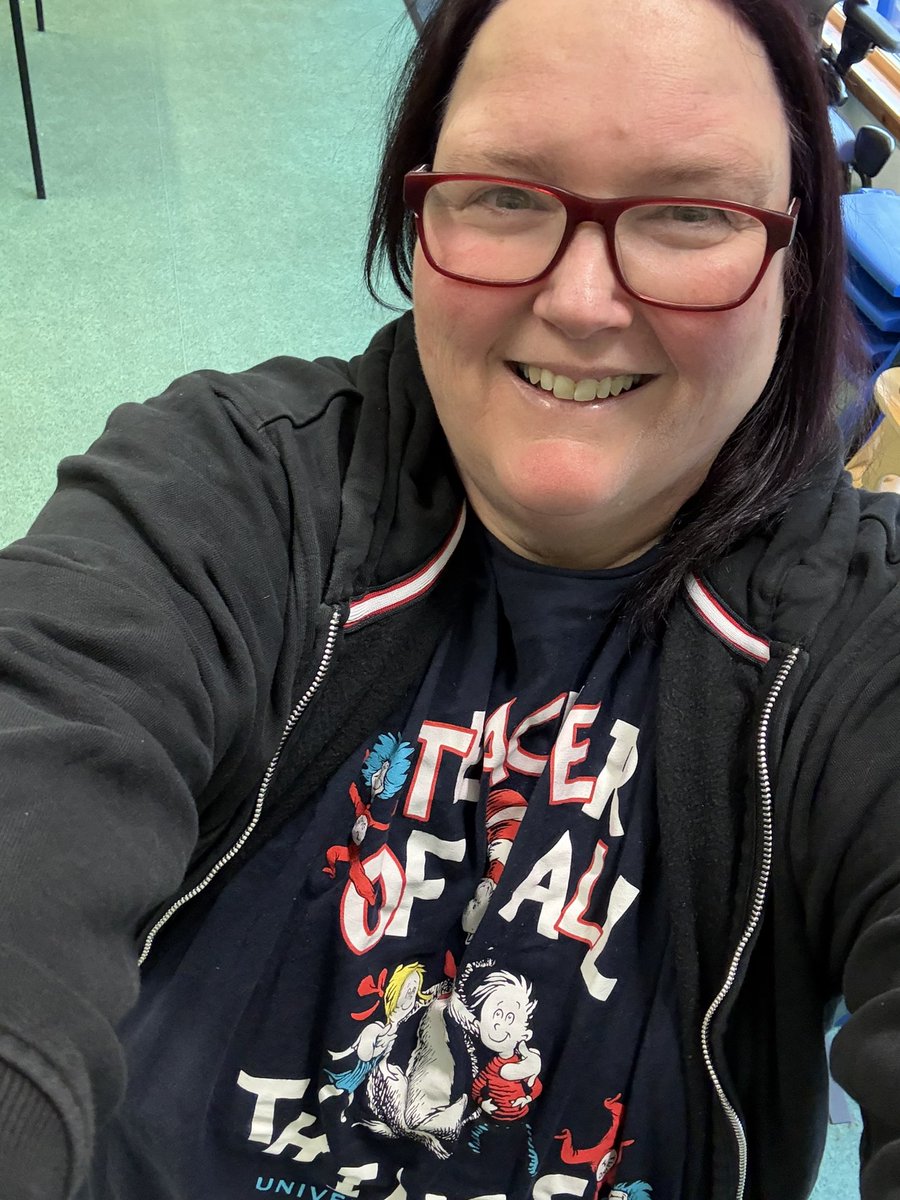 Instead of dressing up we decorated our classroom doors at school for today. Then all the classes went around the school guessing the books and choosing their favourite. I still wore my Dr Seuss t shirt though lol #worldbookday2025