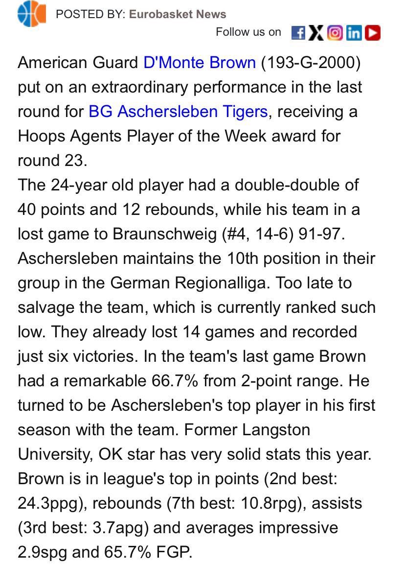 D'MONTE BROWN tweet media