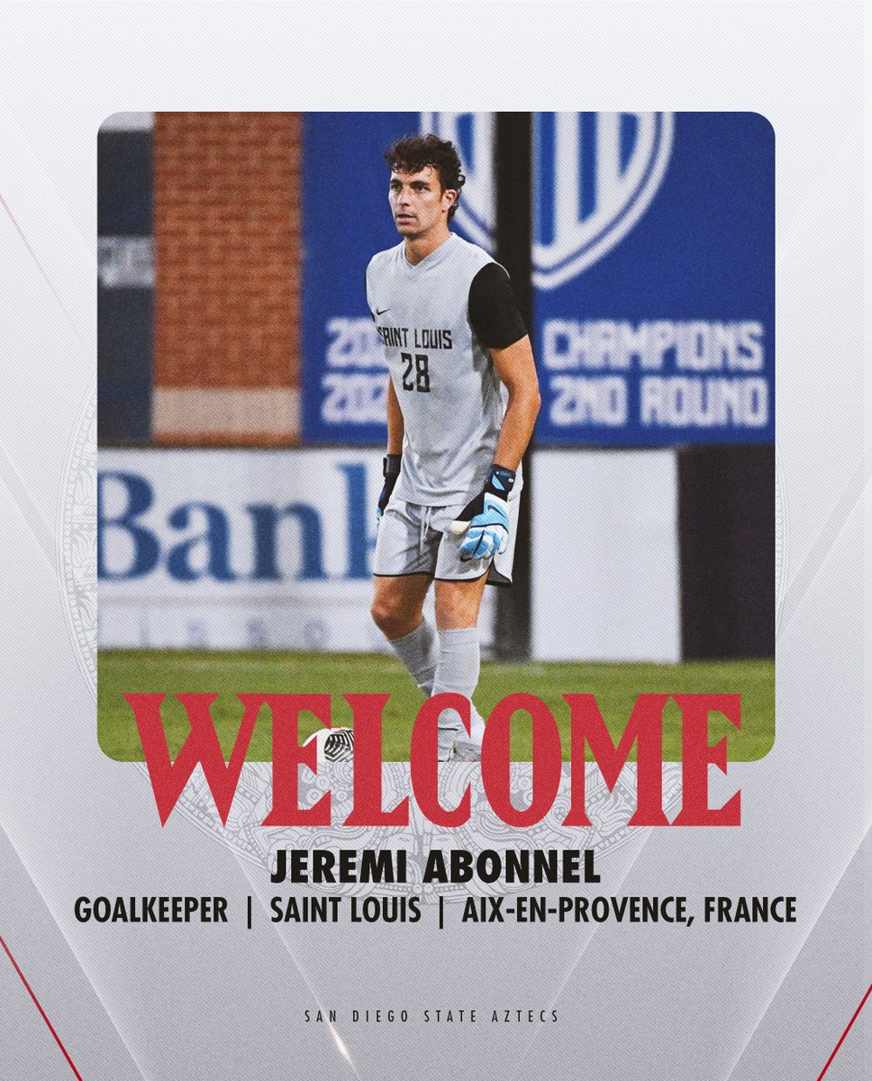 San Diego State Men's Soccer (@aztecmsoccer) on Twitter photo Landed a good one! Last year Jeremi was named the A-10 Goalkeeper of the Year & was 4th in the country in shutouts!
“His presence, comfortability with the ball & shot stopping skills are among the best in college soccer. He will bring a great dimension to our team.” <a href="/coachhops1/">Ryan Hopkins</a> Landed a good one! Last year Jeremi was named the A-10 Goalkeeper of the Year & was 4th in the country in shutouts!
“His presence, comfortability with the ball & shot stopping skills are among the best in college soccer. He will bring a great dimension to our team.” <a href="/coachhops1/">Ryan Hopkins</a>