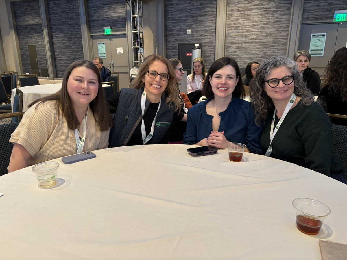 Administrative Director, Ellie, and a couple of ADMSEP members having lunch at #AADPRT2025 in San Francisco!