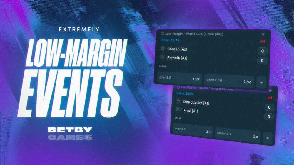 BETBYsportsbook's tweet image. 🧲BETBY enhances betting experience with extremely low-margin events firstly introduced for Betby.Games!

➡️betby.com/blog/betby-enh…

#BETBY #igaming #lowmargin #sportsbook