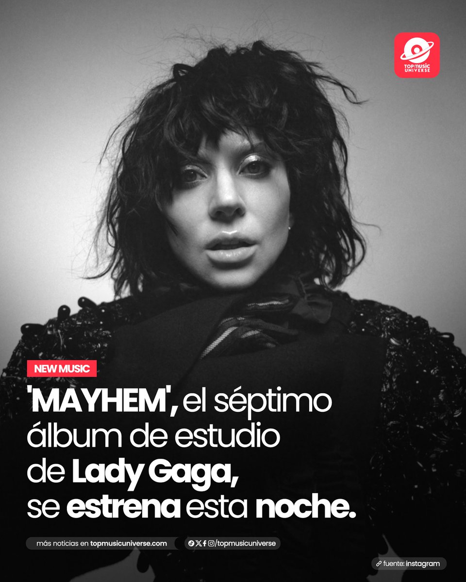 La espera terminó! ‘Mayhem’ el séptimo álbum de estudio de Lady Gaga se estrena esta noche en todas las plataformas digitales.