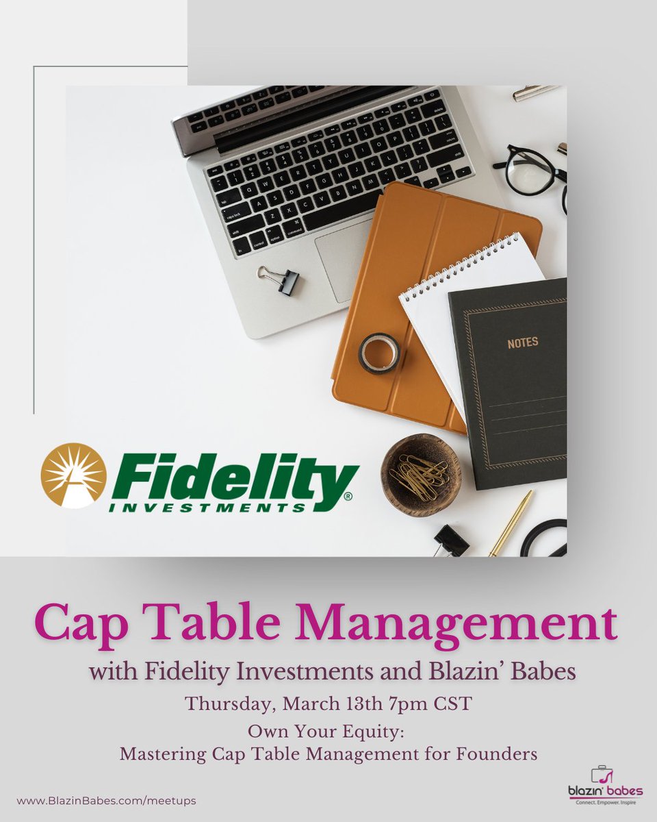 BlazinBabesOrg's tweet image. Managing your startup’s cap table is key to protecting your stake and making informed financial decisions. But where do you start?

💥 Register now: BlazinBabes.com/meetups

#Startups #VentureCapital #CapTableManagement #Founders #Entrepreneurship #WomenInBusiness