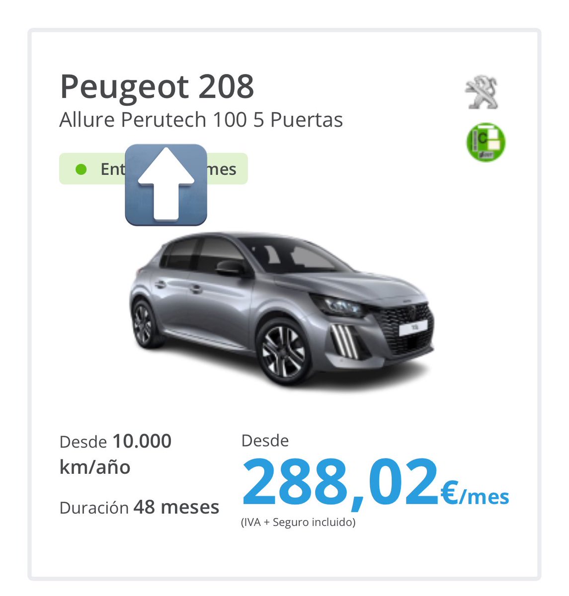 Yo conocía el nefasto #peugeot208 1.2 pudretech con la correa bañada en aceite pero oye!!! <a href="/la_Mutua/">Mutua Madrileña</a> ofreciendo un 208 de Renting con tecnología peruana??? Perutech… No entiendo 🤣 <a href="/PeugeotES/">Peugeot España</a> #mutuamadrileña