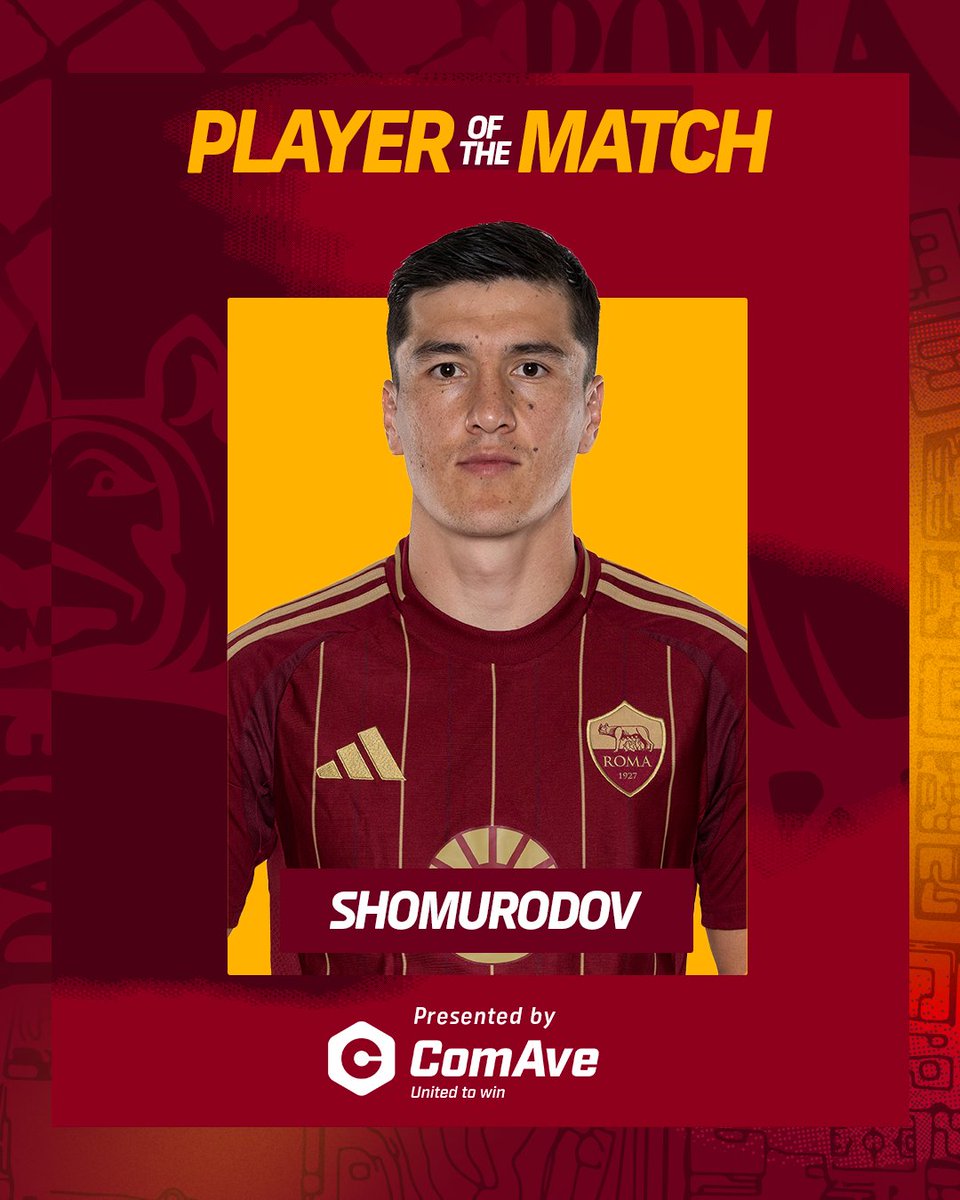 AS Roma English (@asromaen) on Twitter photo 🗳 | Retweet this if Eldor Shomurodov was your Player of the Match against Athletic Club! 🐺
Presented by <a href="/ComAve_Official/">ComAve - Where Fans Win</a>
#ASRoma #RomaAthletic #UEL 🗳 | Retweet this if Eldor Shomurodov was your Player of the Match against Athletic Club! 🐺
Presented by <a href="/ComAve_Official/">ComAve - Where Fans Win</a>
#ASRoma #RomaAthletic #UEL