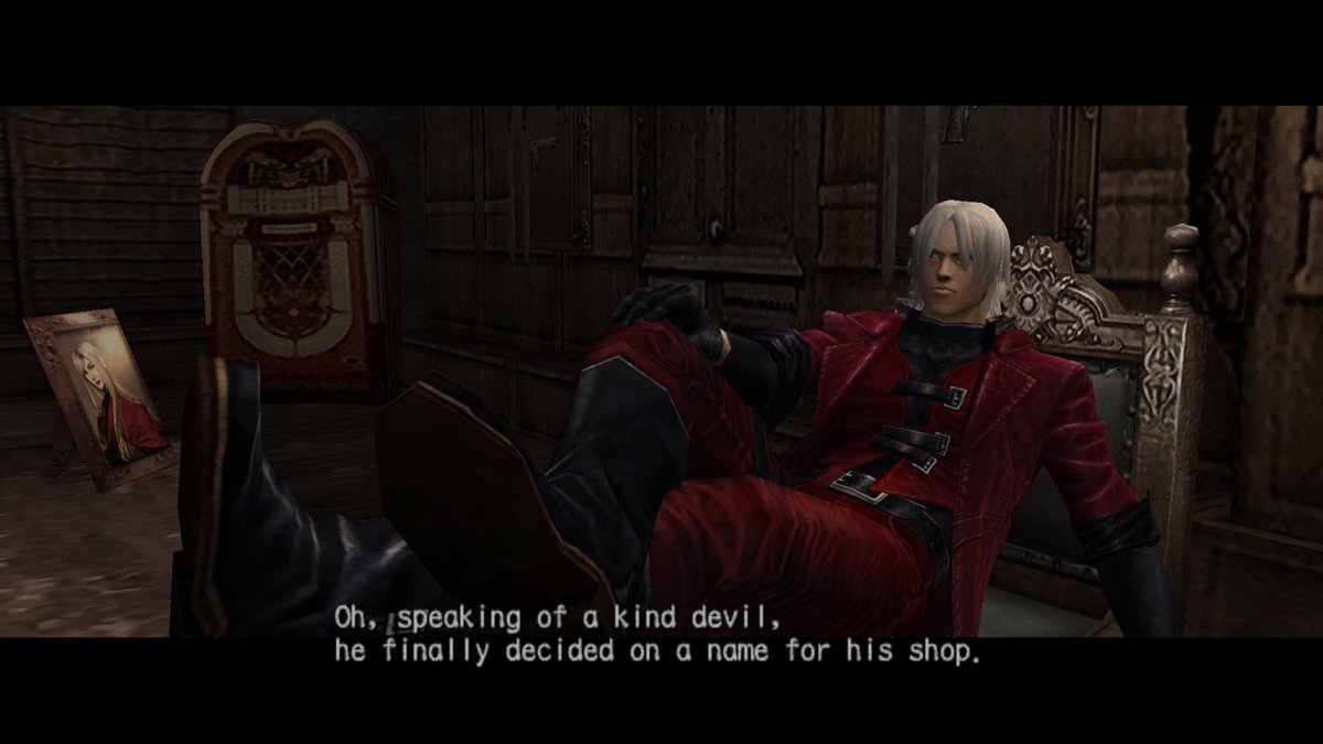 I love how the DMC3 ending having Dante put this outfit on implies that he only wore this one outfit for like 13 years straight