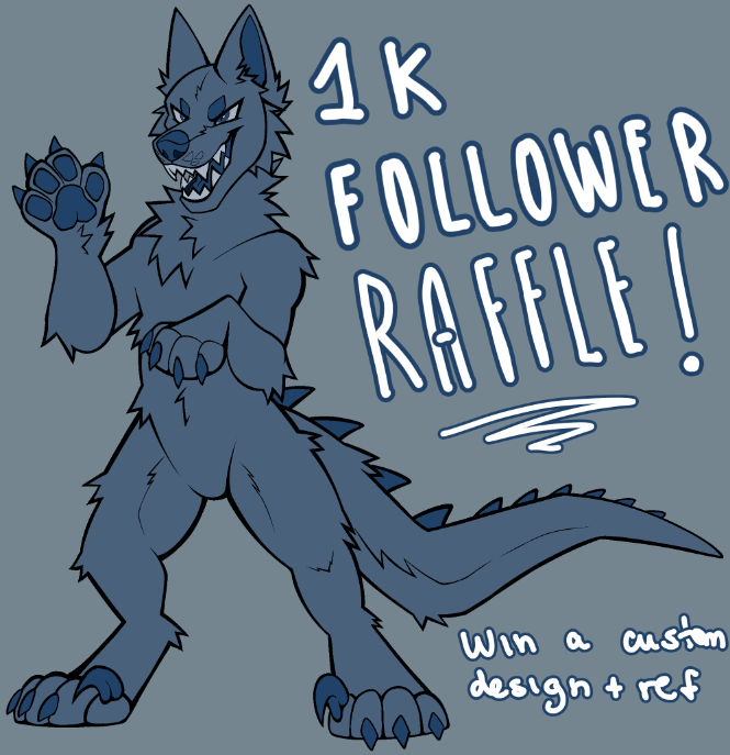 🌈 1K FOLLOWER RAFFLE! 🌈

PRIZE: CUSTOM DESIGN + REFSHEET

Do you want a new fursona? I got you! I'm gonna be giving away a custom design + refsheet!

RULES:

-Follow 
-RT
-Comment your favourite color

EXTRA ENTRIES:

-For my Pokeball members (2💲membership)
-Tag a friend