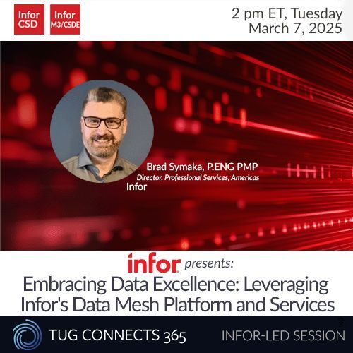 TUGconnects's tweet image. Stay ahead with Infor&apos;s cutting-edge data management solutions! Register at  buff.ly/57Jh1mp  for our next webinar and discover how Infor&apos;s data mesh platform and data services are revolutionizing data management. 

#InforDistribution
#Distribution
#TC365
#TUGConnects365