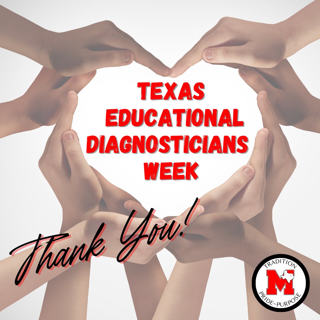 Happy Texas Educational Diagnosticians Week!

The Educational Diagnostician is a leader in identifying and recognizing the needs of exceptional learners and is responsible for developing IEPs, setting meetings with parents and staff,...
maypearlisd.org/view-all-news/…