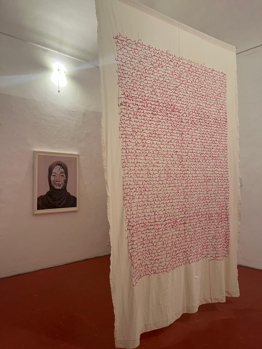 ClaudioConcasX's tweet photo. Yesterday I had the great honour of being part of the ‘Feroza Gul Festival’ in Turin. I was a guest of the friends of Feroza and had the opportunity to visit the exhibition ‘I Could See Flowers’, by Hazara artist Latifa Zafar Attaii, which was curated by the ‘Exo Art Lab’, [1] https://t.co/WSZd5Xl9Cw