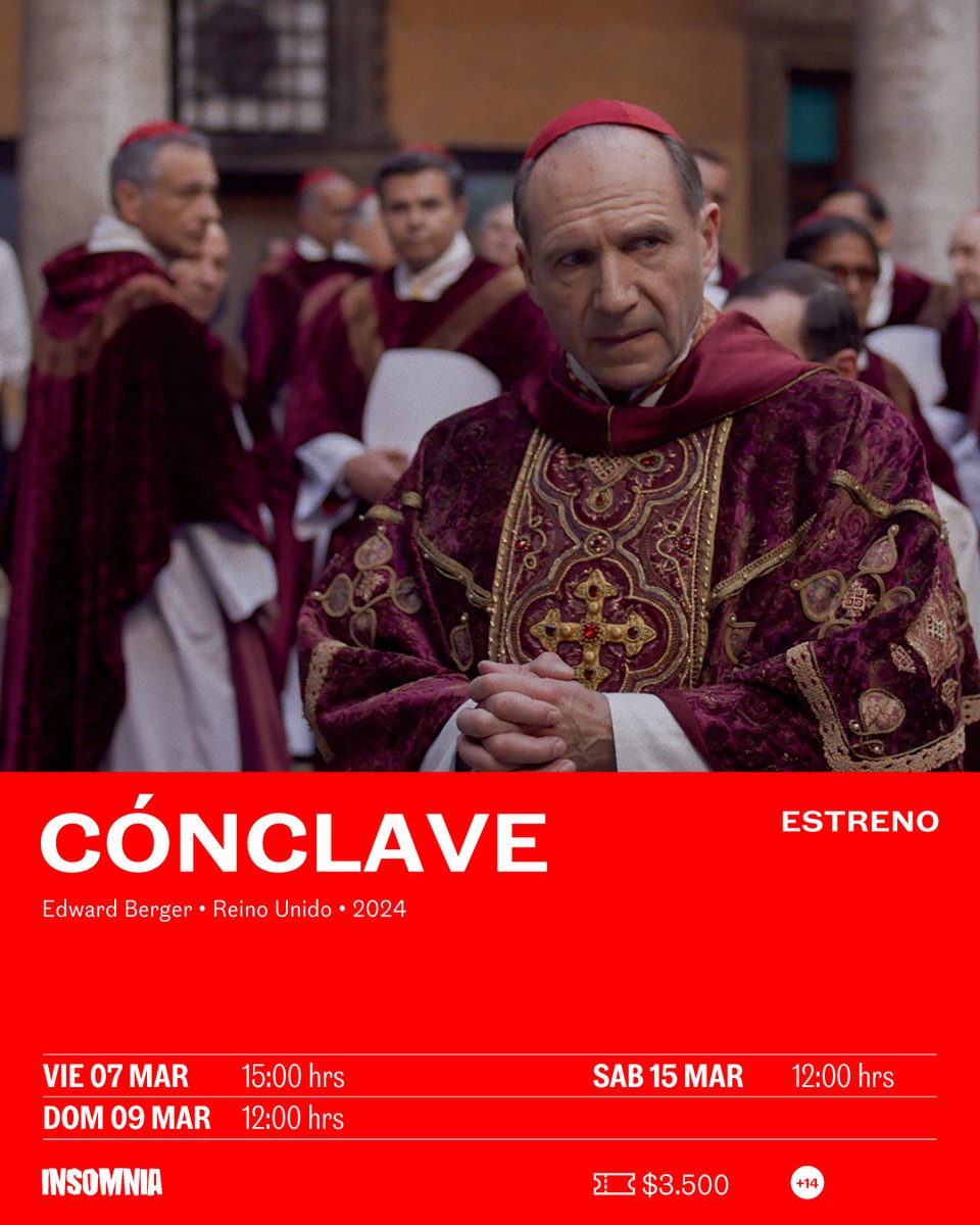 El papa ha muerto y los cardenales ya están planeando quién será el próximo sumo pontífice. ¿Elegirán al hombre correcto? ⛪​

🎟️ Entradas a la venta en boletería y en insomnia.tickd.cl