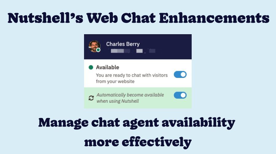 nutshell's tweet image. 🚀 Nutshell’s Web Chat just got better with features like Automatic Agent Availability and Live Visitor Presence! Enhance your lead generation strategy today! 👉buff.ly/5hQQUSz
#WebChat #CustomerEngagement #ProductUpdate