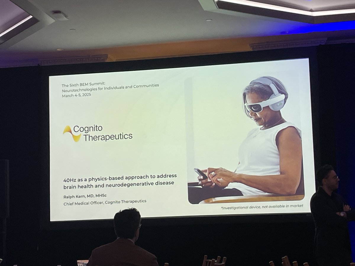 Bioelectronic Medicine - Journal (@bioelectronicm) on Twitter photo Thank you to Dr. Kern for his resonant presentation at the Sixth Bioelectric Medicine Summit, and
<a href="/cognitotx/">Cognito Therapeutics</a> for sponsorship. #40Hz #BioelectronicMedicine #AlzheimersDisease Thank you to Dr. Kern for his resonant presentation at the Sixth Bioelectric Medicine Summit, and
<a href="/cognitotx/">Cognito Therapeutics</a> for sponsorship. #40Hz #BioelectronicMedicine #AlzheimersDisease