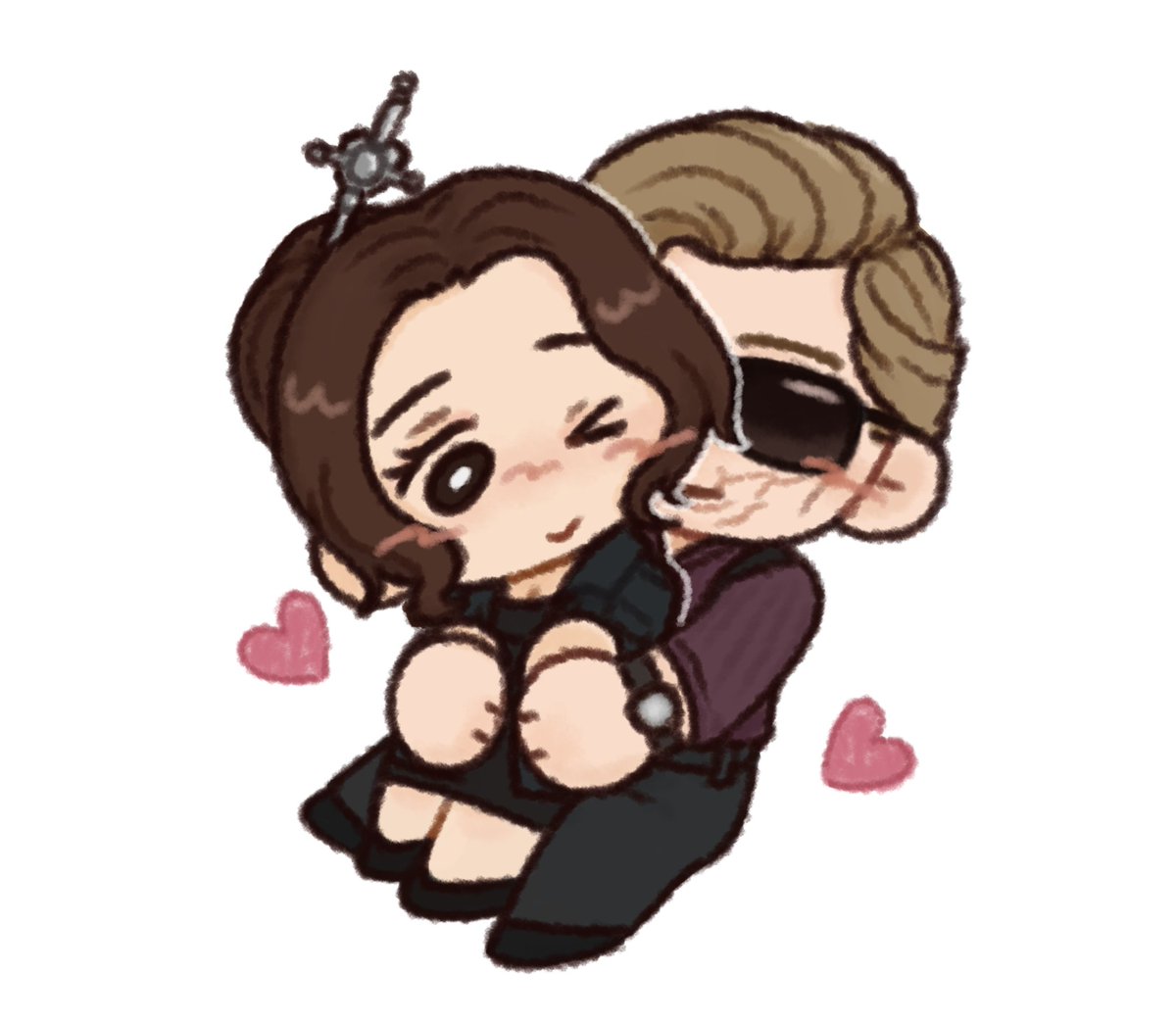 mrsrusselladler's tweet image. The Adlers favorite activity at the safehouse when not on duty: cuddling 💕

and of course, I love wearing his coat always. It makes me feels safe!

♡♡♡
[#yumetwt #codtwt]